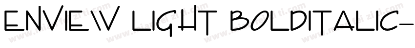 Enview Light BoldItalic字体转换